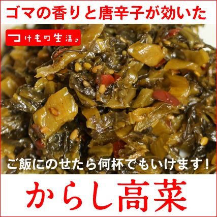 ゴマの香りと唐辛子が効いたからし高菜