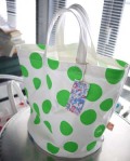 TWIN DOT TOTE�ʥܥǥ�green����blue)