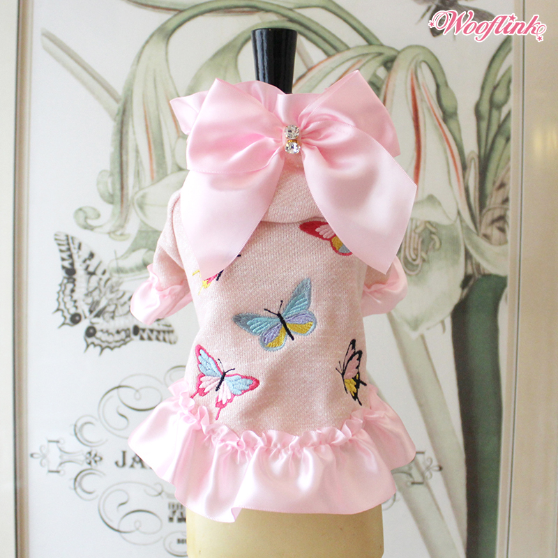 Wooflink（ウーフリンク）ドッグウェア BUTTERFLY EMBROIDERY HOODIE バタフライ エンブロイドリー フーディ