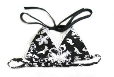 Doggie Design（ドギーデザイン）Black Hawaiian Bikini Top ブラック ハワイアン ビキニ トップ
