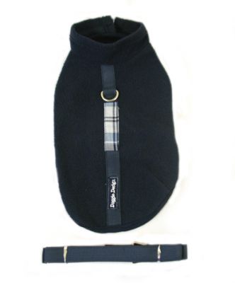 Doggie Design（ドギーデザイン）Navy Blue Fleece Wrap Vest ネイビー ブルー フリース ラップ ベスト