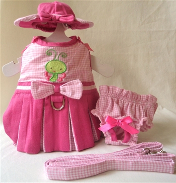 バタフライ ギンガム ハーネス ドレス セット