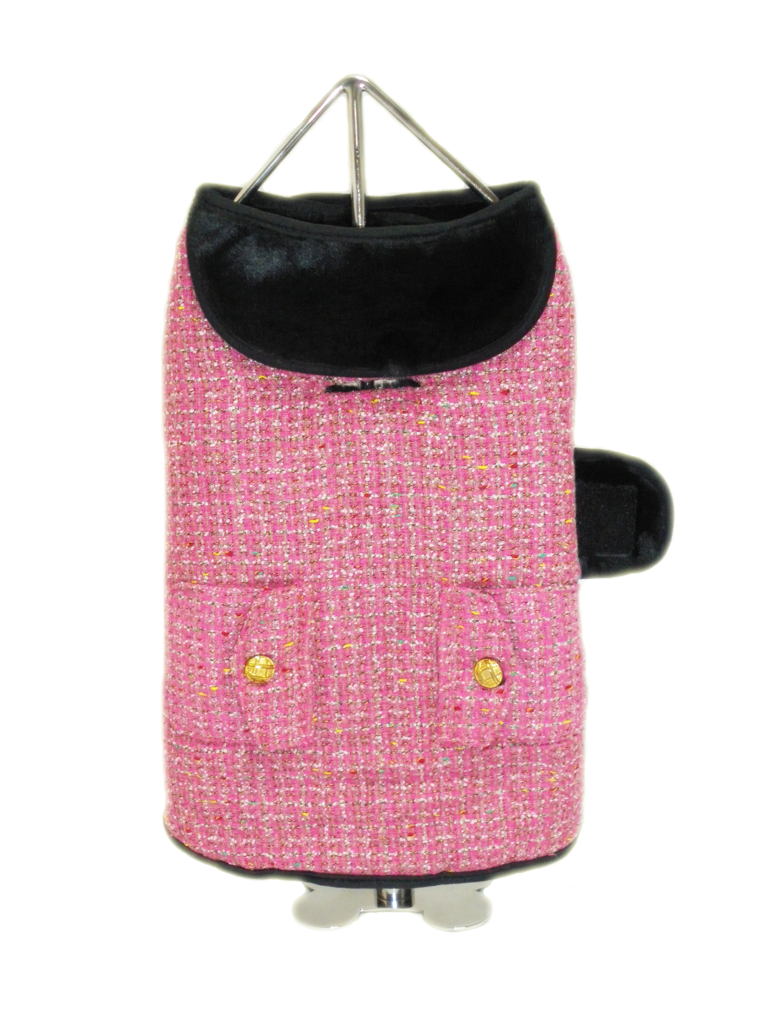 犬服　【NEW YORK DOG】（ニューヨークドッグ）Pink Boucle Coat　14インチ