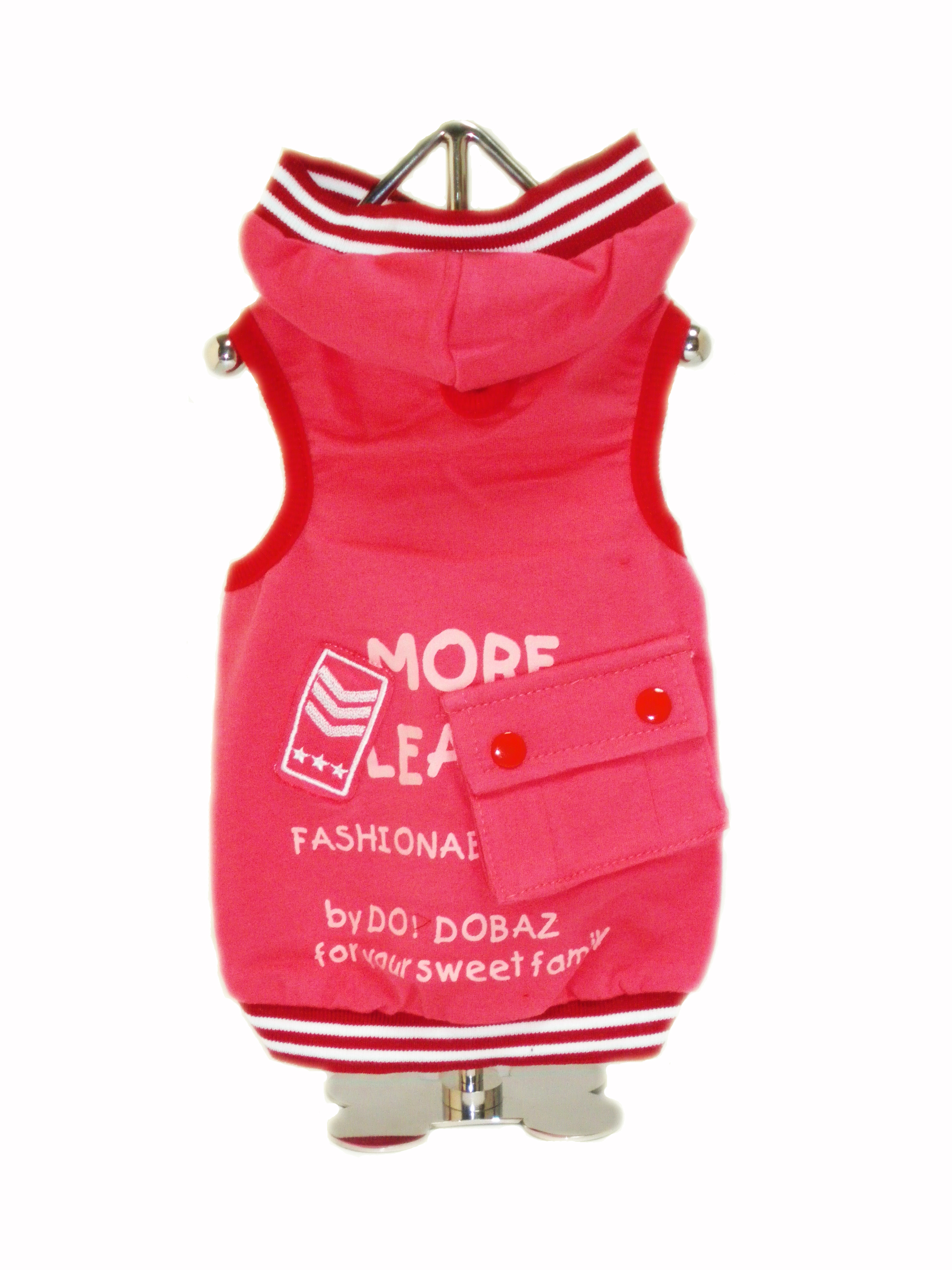 犬服【DOBAZ】（ドバズ）ミリタリーパーカー　ピンク　ダックスサイズ