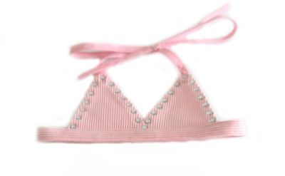 Doggie Design（ドギーデザイン）Pink Rhinestone Bikini Top ピンク ラインストーン ビキニ トップ