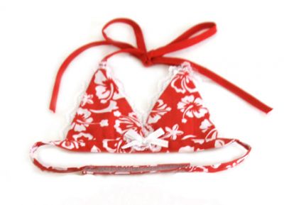 Doggie Design（ドギーデザイン）Red Hawaiian Bikini Top レッド ハワイアン ビキニ トップ