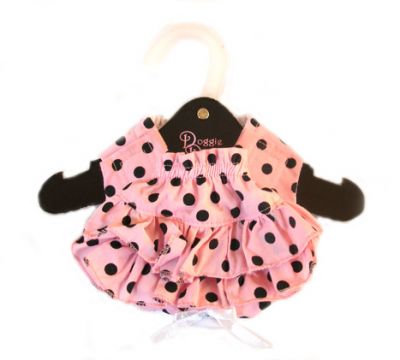 Doggie Design（ドギーデザイン）NEW Ruffled Pink & Black Polka Dot Panties ニュー フリル ピンク ブラック ポルカドット パンティー