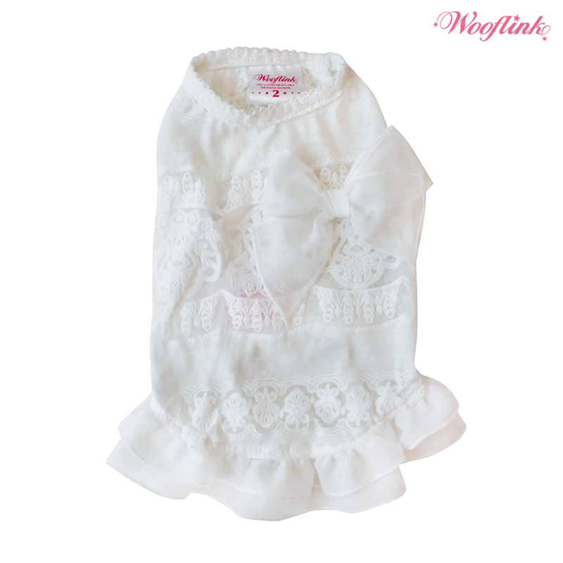 Wooflink（ウーフリンク）ドッグウェア SUMMER DAYS MINI DRESS WHITE サマー デイズ ミニ ドレス ホワイト