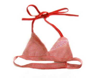 Doggie Design（ドギーデザイン）Shiny Red Bikini Top シャイニー レッド ビキニ トップ