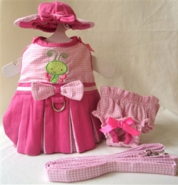 バタフライ ギンガム ハーネス ドレス セット