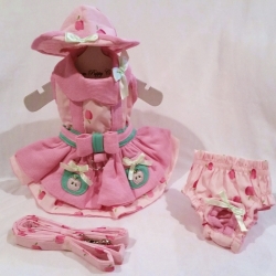 Platinum Puppy Couture（プラチナ パピー クチュール）Apple Picking Dog Harness Dress アップル ピッキング ハーネス ドレス セット