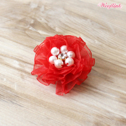 Wooflink（ウーフリンク）犬用アクセサリー HOLIDAY FLOWER BOW RED ホリデー フラワー ボウ レッド