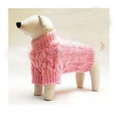 Doggie Design（ドギーデザイン）Pink Honeysuckle Cable Knit Sweater ピンク ハニーサックル アクリル モヘア セーター