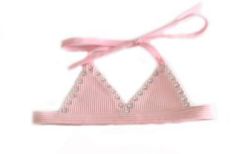 Doggie Design（ドギーデザイン）Pink Rhinestone Bikini Top ピンク ラインストーン ビキニ トップ