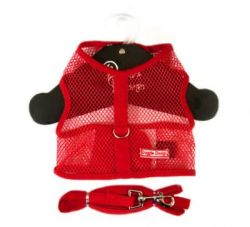 Doggie Design（ドギーデザイン）NEW Red Netted Mesh Harnessニュー レッド ネット メッシュ ハーネス ベスト