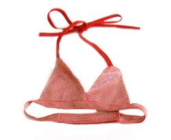Doggie Design（ドギーデザイン）Shiny Red Bikini Top シャイニー レッド ビキニ トップ