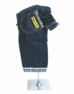 Doggie Design（ドギーデザイン）Jeans W/ Blue and Yellow Plaid Trim ブルー イエロー チェック ジーンズ