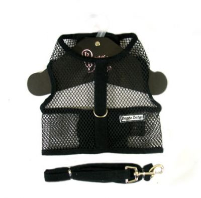 Doggie Design（ドギーデザイン）NEW Black Netted Mesh Harness ニュー ブラック メッシュ ハーネス