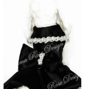 犬服【Emma Rose Design】（エマローズデザイン）Black Glamour