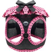 Doggie Design（ドギーデザイン）American River Harness Hot Pink Black アメリカン リバー ハーネス ピンク ブラック ポルカドット