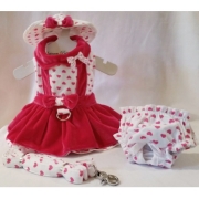 Platinum Puppy Couture（プラチナ パピー クチュール）ドッグウェア Lady Love Harness Dress レディー ラブ ハーネス ドレス セット