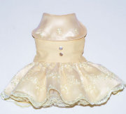 犬服【Emma Rose Design】（エマローズデザイン）Just a Dream YelllowOrganza Dog Dress　クリームイエローのドレス