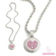 犬用ジュエリー【Pinkaholic New York】（ピンカホリックニューヨーク）BABY HEART NECKLACE　ローズ