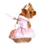Doggie Design（ドギーデザイン）Polka Dot and Lace Dog Dress ポルカドット レース ドレス