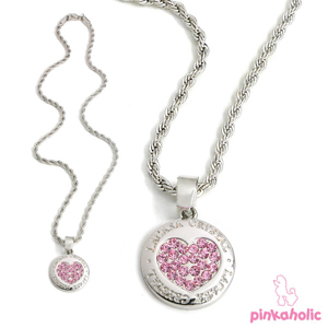 犬用ジュエリー【Pinkaholic New York】（ピンカホリックニューヨーク）BABY HEART NECKLACE　ローズ