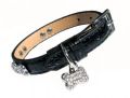 Doggie Design（ドギーデザイン）Midnight Black Crystal Bone Collar ブラック クリスタル ボーン カラー