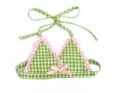 Doggie Design（ドギーデザイン）Watermelom Pink & Green Gingham Bikini Top ウォーターメロン ビキニ トップ