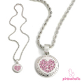 犬用ジュエリー【Pinkaholic New York】（ピンカホリックニューヨーク）BABY HEART NECKLACE　ローズ