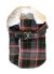 Doggie Design（ドギーデザイン）Pink Plaid Fleece Wrap Up Coat ピンク ブラック チェック フリース コート