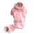Doggie Design（ドギーデザイン）Pink Ruffin It Dog Snow Suit Harness ピンク ラフィン スノー スーツ