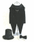 【Doggie Design】Black Tuxedo, Tails, Top Hat and Bow Tie Collar