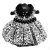 Doggie Design（ドギーデザイン）Black and White Floral Dog Dress ブラック ホワイト フローラル ドレス