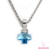 犬用ジュエリー【Pinkaholic New York】（ピンカホリックニューヨーク）MINI-CROSS NECKLACE　アクアマリン