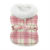 Doggie Design（ドギーデザイン）ドッグウェア Pink and White Plaid Dog Coat with Leash ピンク ホワイト プレイド コート