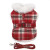 Doggie Design（ドギーデザイン）ドッグウェア Red Plaid Dog Coat with Leash レッド プレイド コート