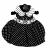 Doggie Design（ドギーデザイン）Black and White Polka Dot Dog Dress ブラック ホワイト ポルカドット ドレス