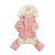 Doggie Design（ドギーデザイン）ドッグウェア Pink Ruffin It Dog Snow Suit Harness ピンク ラフィン スノー スーツ
