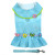 Doggie Design（ドギーデザイン）Turquoise Gingham Flower Designer Dog Dress ターコイズ ギンガム フラワー デザイナー ドレス