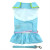 Doggie Design（ドギーデザイン）Turquoise Gingham Flower Designer Dog Dress ターコイズ ギンガム フラワー デザイナー ドレス