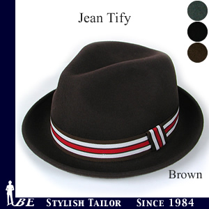 Testify Jean Tify ボーダーリボン 中折れハット