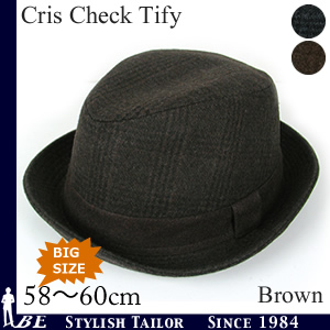 【BIG】Testify Cris Check Tify シャドウチェック 中折れハット