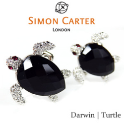 美品！！SIMON CARTER カメモチーフ カフリンクス SIMON CARTER】Darwin | Turtle/カメ 亀 カフリンクス[真鍮