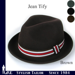 Testify Jean Tify ボーダーリボン 中折れハット