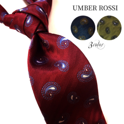 UMBERT ROSSI ネクタイ ペイズリー柄 シルク