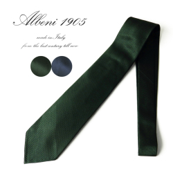 ネクタイ Albeni1905 Maid in Italy Silk Tie アルベニ1905 ネクタイ ブランド イタリー製 無地 シルク100％ タイ ネイビー グリーン