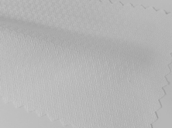 ホワイト(白）/小さなブッロックチェック/市松模様-コットン50%/ポリエステル50% - シャツ生地 - 国内縫製